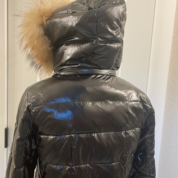 Winter Black Jacket Real Fur Size 1 - Picture 8 of 17